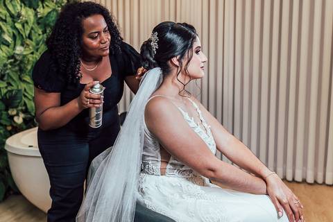 FOTOS MAKING OF NOIVA SALÃO LABELA'