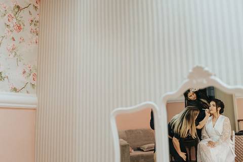 fotos making of noiva monarca casarão'