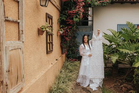 fotos making of noiva monarca casarão'