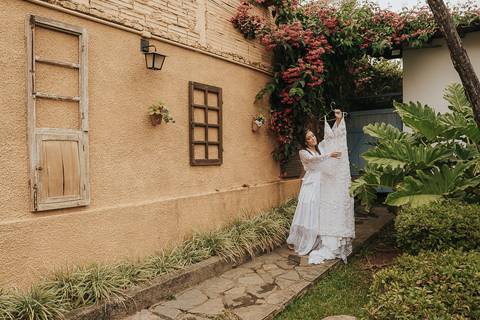 fotos making of noiva monarca casarão'