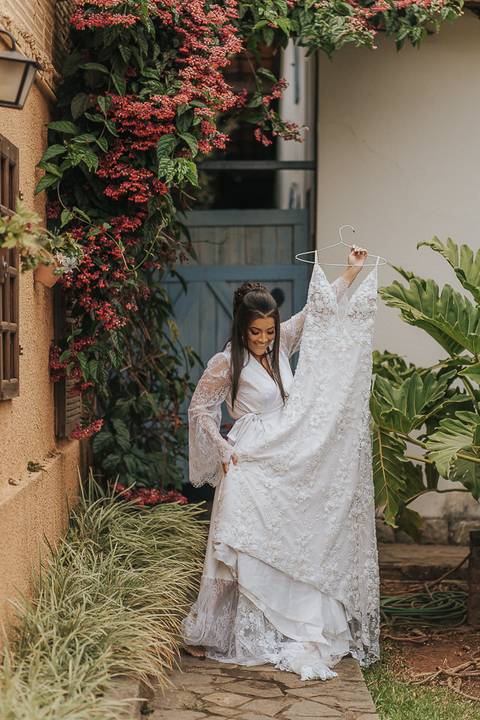 fotos making of noiva monarca casarão'