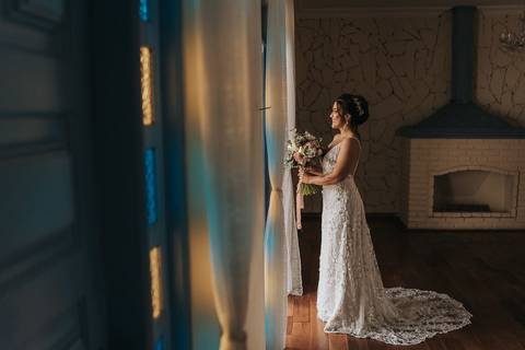 fotos making of noiva monarca casarão'