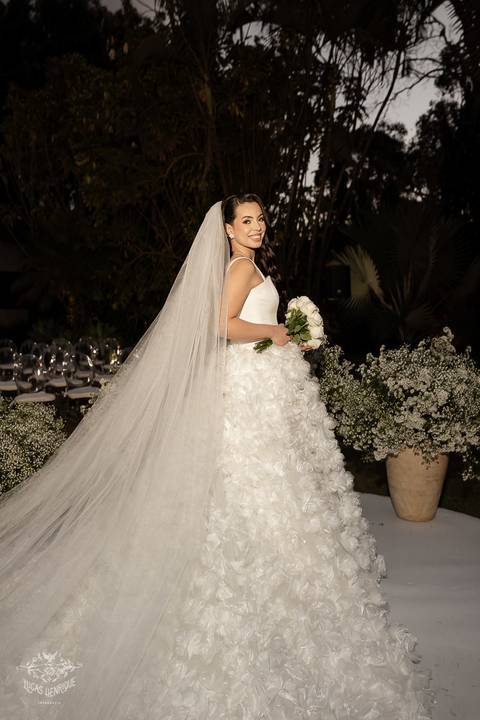 VESTIDO DE NOIVA LUXUOSO CASAMENTO PAMPULHA - BELO HORIZONTE'