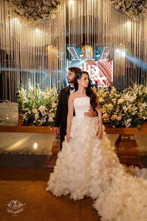 VESTIDO DE NOIVA LUXUOSO CASAMENTO PAMPULHA - BELO HORIZONTE'
