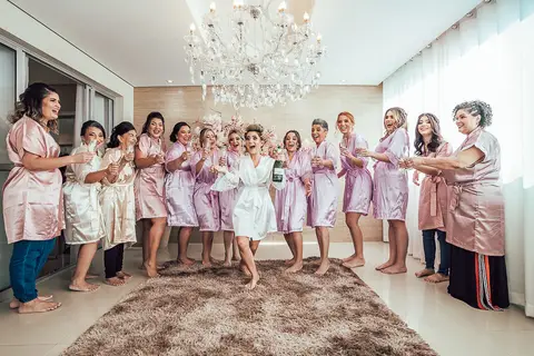 FOTOS MAKING OF NOIVA COM MADRINHAS ANA FERNANDA IBIRITE'