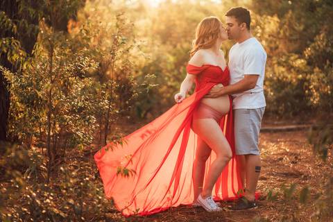 FOTOS ENSAIO GESTANTE VESTIDO VERMELHO BH'