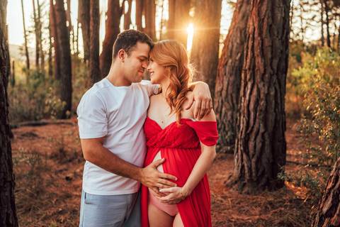 FOTOS ENSAIO GESTANTE VESTIDO VERMELHO BH'