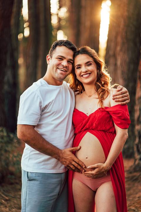 FOTOS ENSAIO GESTANTE VESTIDO VERMELHO BH'