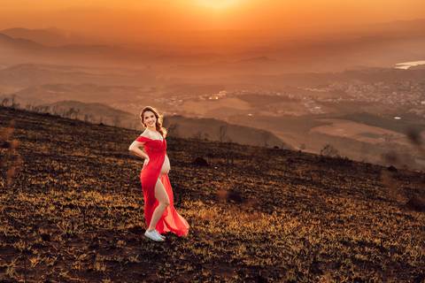 FOTOS ENSAIO GESTANTE VESTIDO VERMELHO BH'