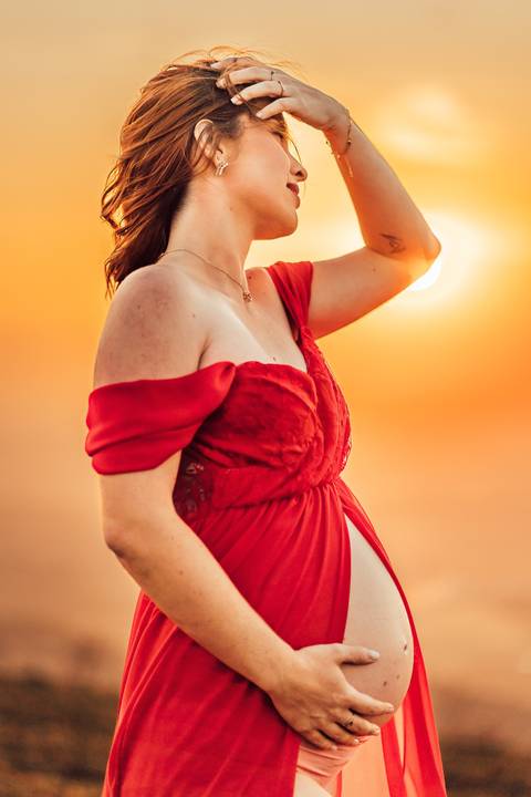 FOTOS ENSAIO GESTANTE SERRA DO ROLA MOÇA  VESTIDO VERMELHO BH'
