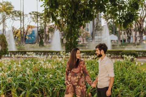 FOTOS ENSAIO GESTANTE  JARDIM DA PRAÇA DA LIBERDADE'