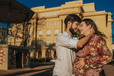 FOTOS ENSAIO GESTANTE BH PRAÇA DA LIBERDADE'