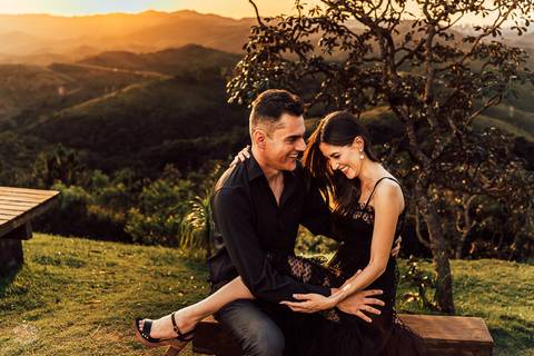 fotos ensaio pre wedding por do sol casa mar de morros nova lima'