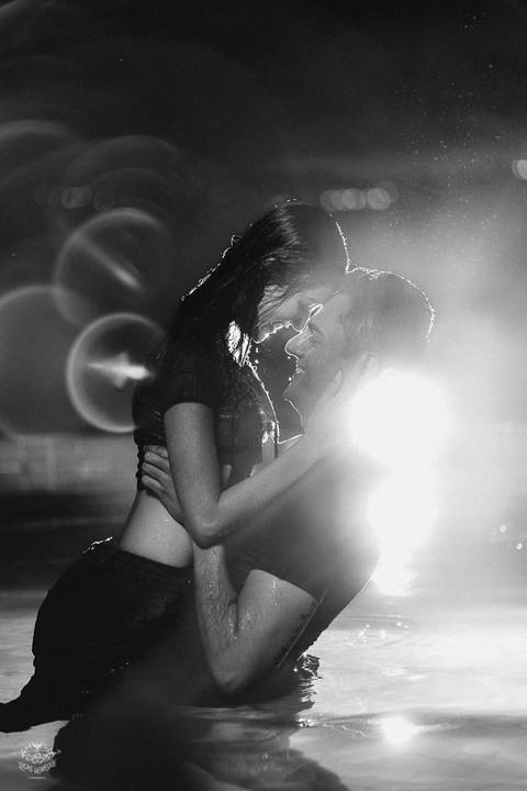 fotos ensaio pre casamento por do sol na piscina mar de morros nova lima'
