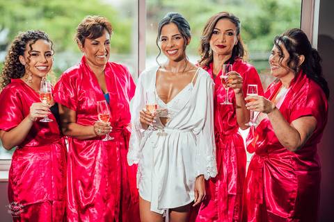 FOTOS NOIVA COM MADRINHAS MAKING OF'