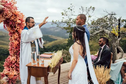 FOTOS CERIMONIA CASAMENTO DIA MAR DE MORROS'