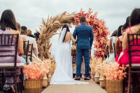 FOTOS CERIMONIA CASAMENTO DIA MAR DE MORROS'