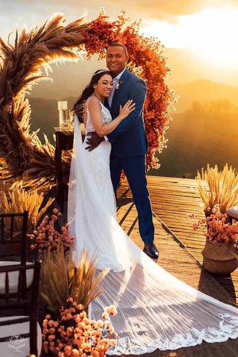 FOTOS CASAMENTO CERIMONIA POR DO SOL SERRA MAR DE MORROS NOVA LIMA'