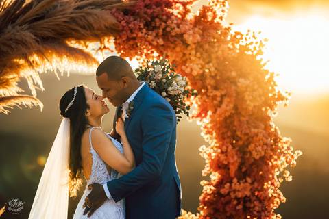 FOTOS CASAMENTO CERIMONIA POR DO SOL SERRA MAR DE MORROS NOVA LIMA'