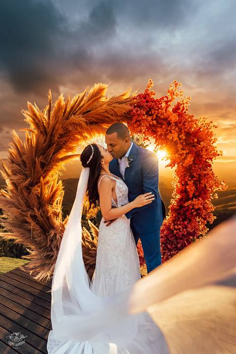 FOTOS CASAMENTO CERIMONIA POR DO SOL SERRA MAR DE MORROS NOVA LIMA'