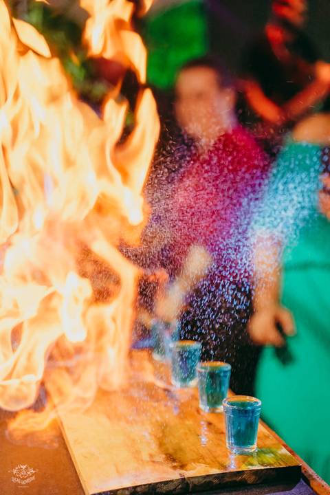 FOTOS DRINK FOGO CASAMENTO'