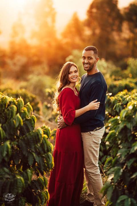 FOTOS PRE WEDDING CAMPO POR DO SOL PLANTAÇÃO  CAFE'