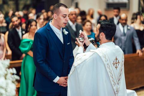 fotografia cerimonia casamento alexia e pedro paroquia nossa senhora de fatima belo horizonte '