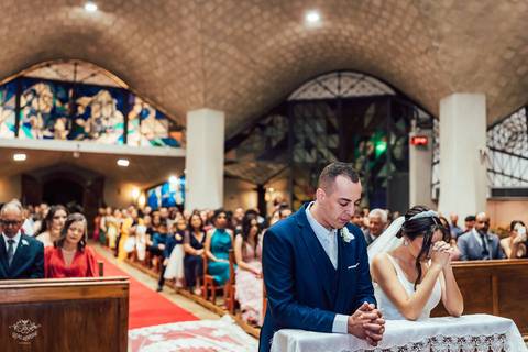 fotografia cerimonia casamento alexia e pedro paroquia nossa senhora de fatima belo horizonte '