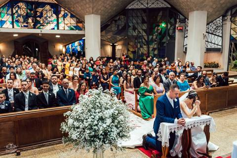 fotografia cerimonia casamento alexia e pedro paroquia nossa senhora de fatima belo horizonte '
