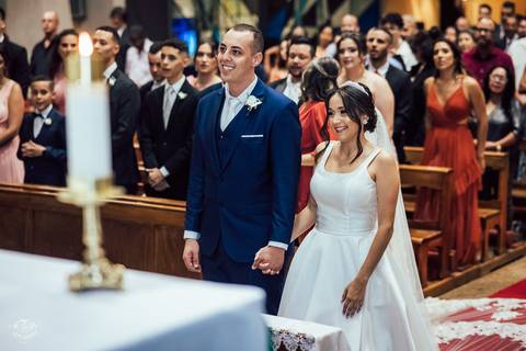 fotografia cerimonia casamento alexia e pedro paroquia nossa senhora de fatima belo horizonte '