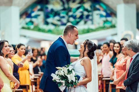 fotos cerimonia casamento alexia e pedro paroquia nossa senhora de fatima belo horizonte '