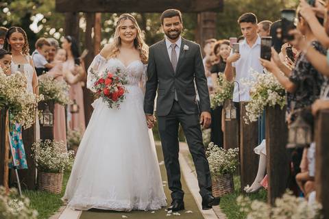 FOTOS CERIMONIA CASAMENTO DE DIA SITIO FESTAS IBIRITE'