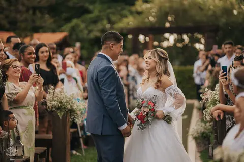 FOTOS CERIMONIA CASAMENTO DE DIA SITIO FESTAS IBIRITE'