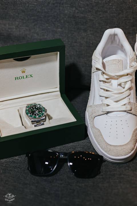 FOTOS MAKING OF NOIVO COM RELOGIO ROLEX HULK'