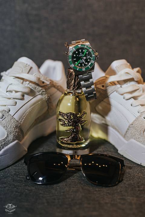 FOTOS MAKING OF NOIVO COM RELOGIO ROLEX HULK'