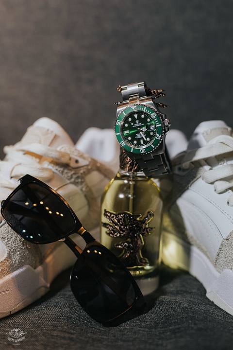 FOTOS MAKING OF NOIVO COM RELOGIO ROLEX HULK'