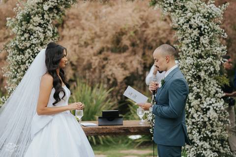 FOTOS CERIMONIA CASAMENTO DE DIA A CASA GIARDINI CONFINS'