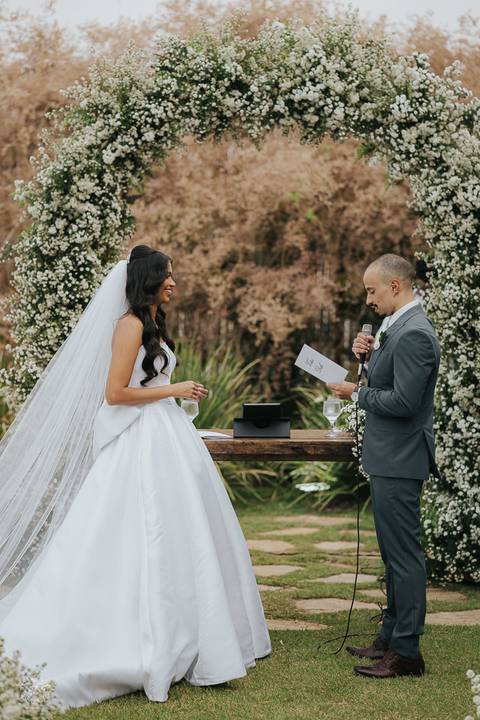 FOTOS CERIMONIA CASAMENTO DE DIA A CASA GIARDINI CONFINS'