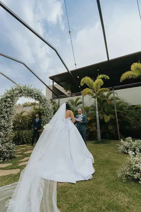 FOTOS CERIMONIA CASAMENTO DE DIA A CASA GIARDINI CONFINS'