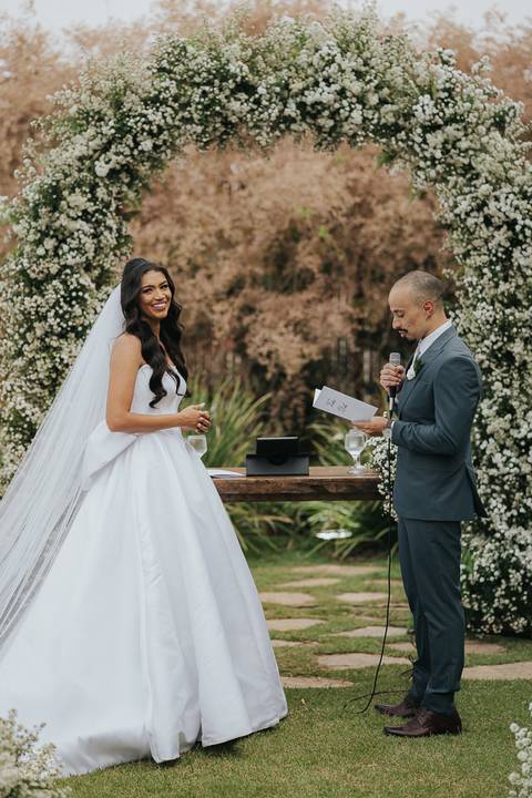 FOTOS CERIMONIA CASAMENTO DE DIA A CASA GIARDINI CONFINS'