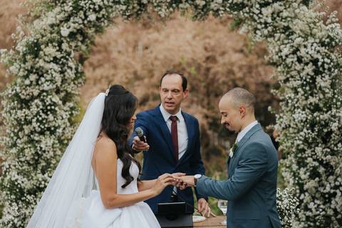 FOTOS CERIMONIA CASAMENTO DE DIA A CASA GIARDINI CONFINS'