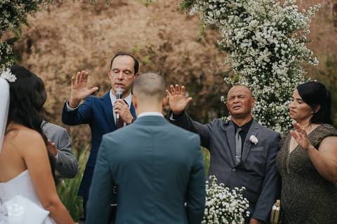 FOTOS CERIMONIA CASAMENTO DE DIA A CASA GIARDINI CONFINS'