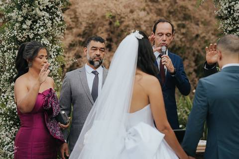 FOTOS CERIMONIA CASAMENTO DE DIA A CASA GIARDINI CONFINS'