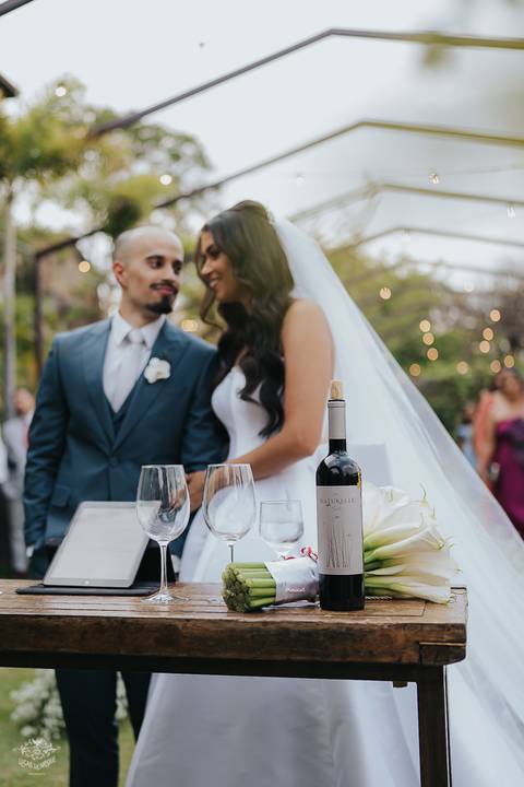 FOTOS CERIMONIA CASAMENTO DE DIA A CASA GIARDINI CONFINS'