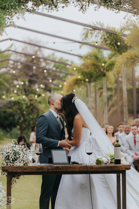 FOTOS CERIMONIA CASAMENTO DE DIA A CASA GIARDINI CONFINS'