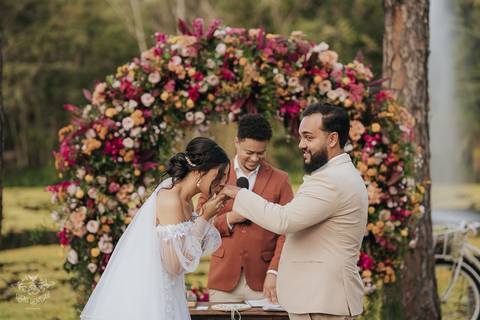 FOTOS CASAMENTO POR DO SOL ESPACO BODOCO BETIM'