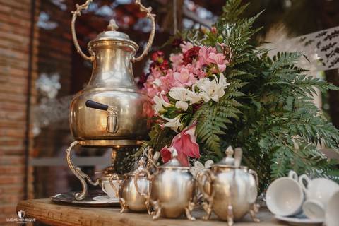 FOTO DECORAÇÃO DE CASAMENTO MESA DE CAFE DA MANHÃ NO ESPAÇO LANAI EVENTOS'