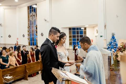 Celebração de casamento 
 na Cerimonia na Paróquia Nossa Senhora das Graças -Ibirité'