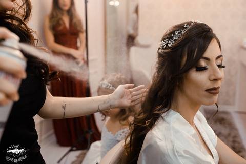 fotos making of da noiva babi make up'