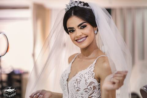 FOTOS DA NOIVA DE VESTIDO NO MAKING OF'